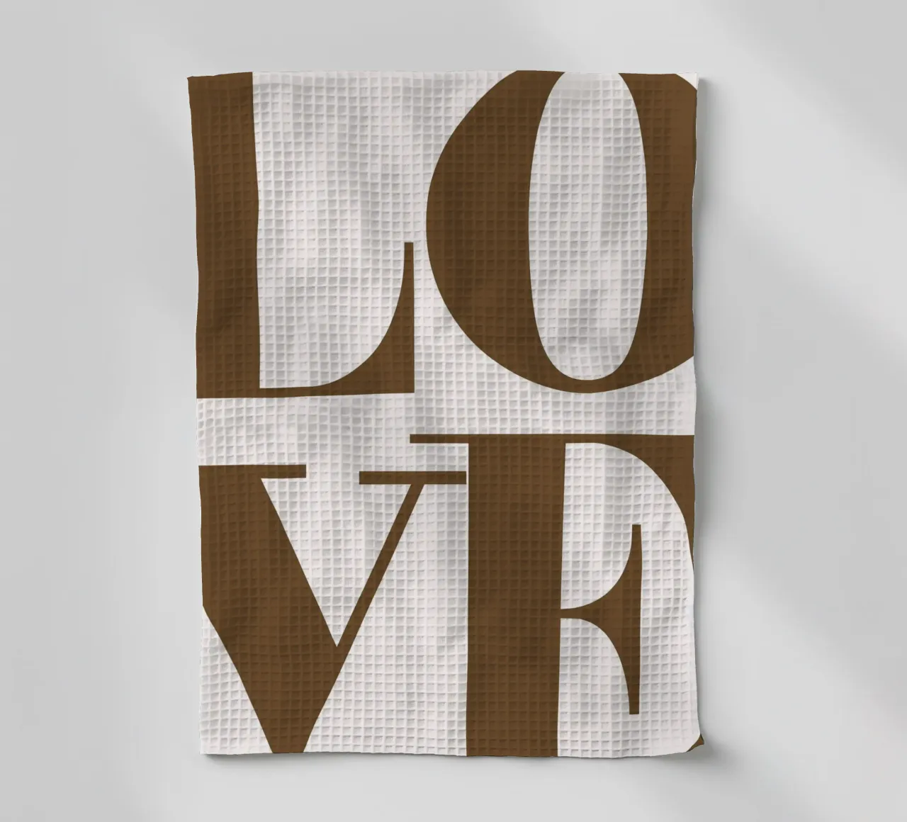 Modern LOVE Typography - Minimalist Aesthetic Print torchon de NorwesClub