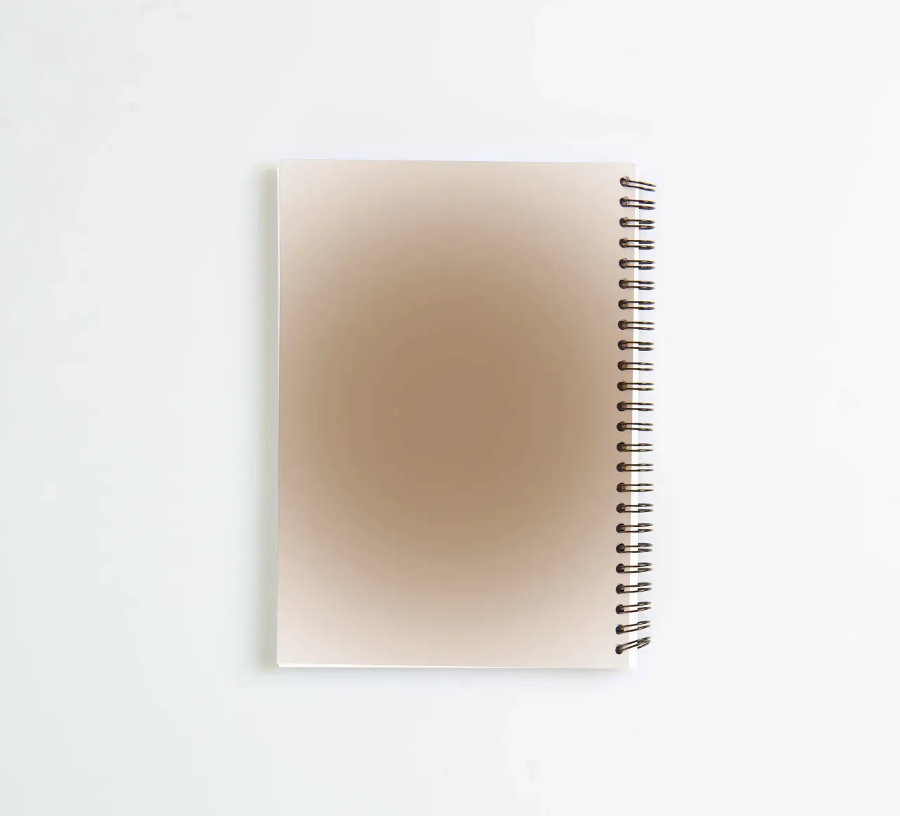 Earthy Tone Gradient - Serene Minimalist Abstract Print spiral notebook by NorwesClub