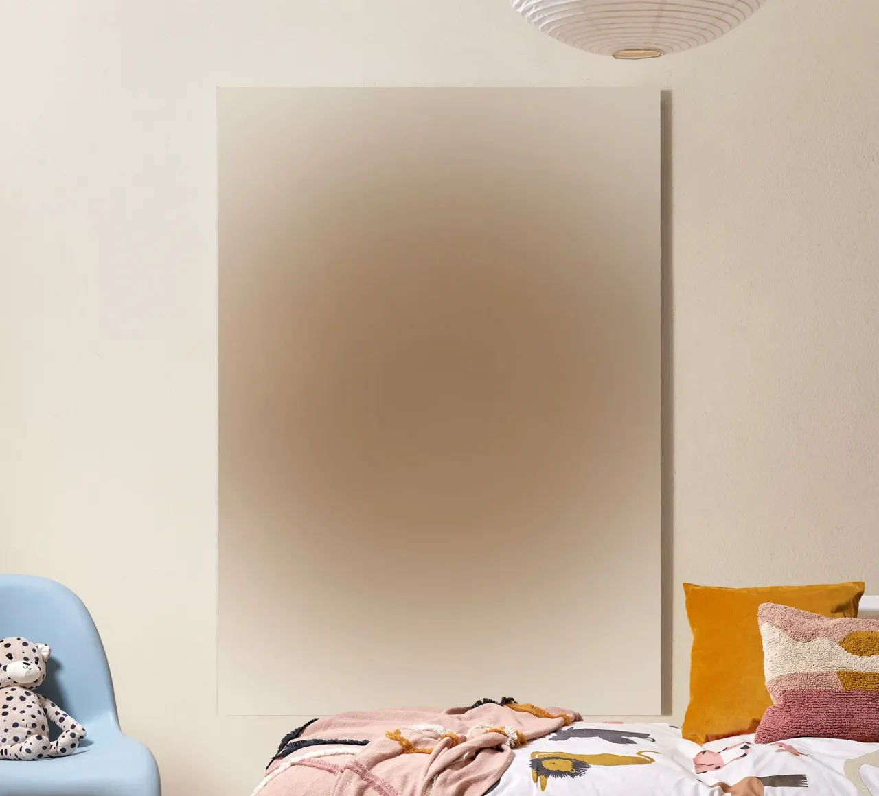 Aardetinten met kleurverloop - Serene minimalistische abstracte print acryl van NorwesClub