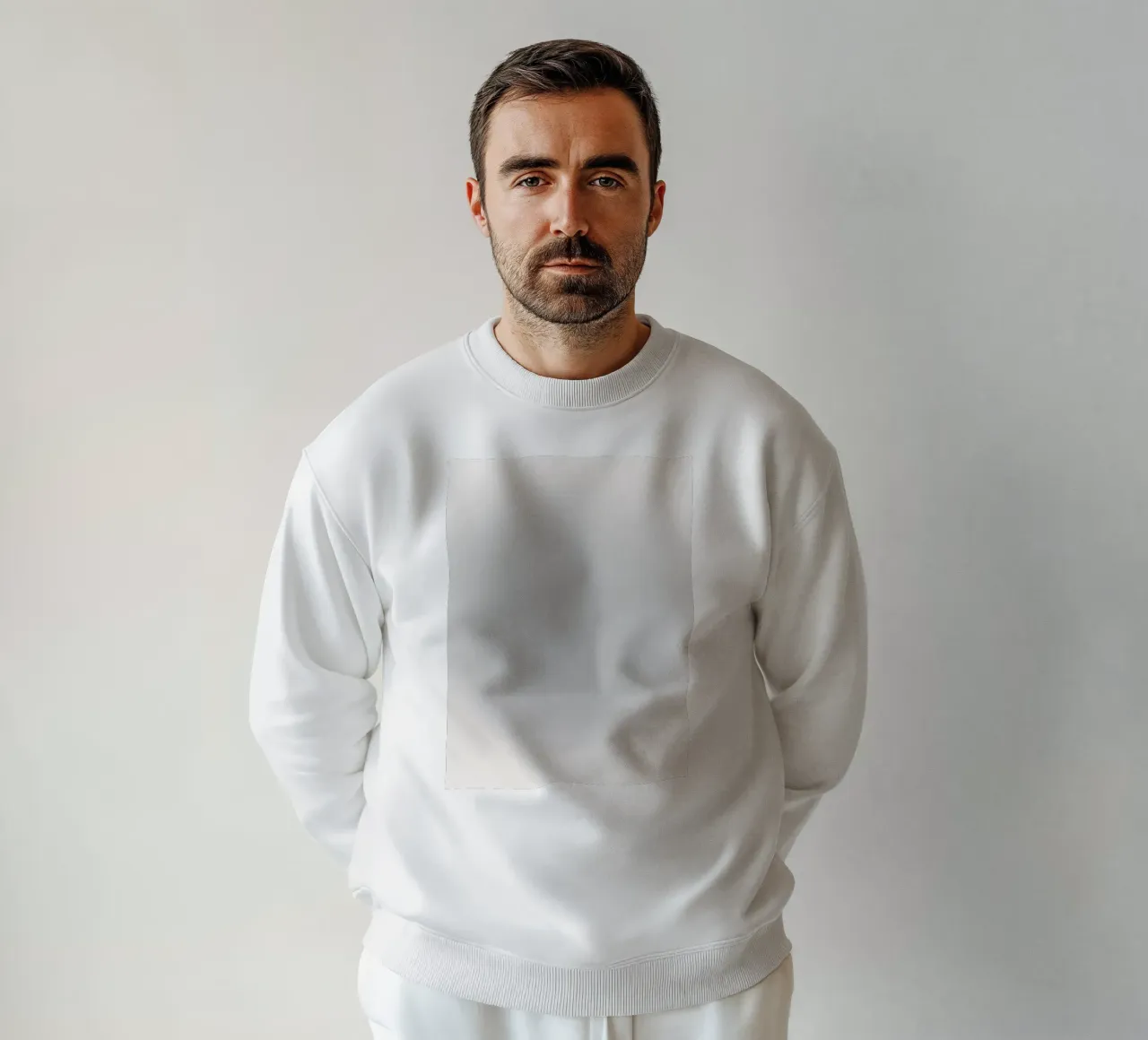 Soft Grey Gradient - Calming Minimalist Abstract Print sweatshirt by NorwesClub