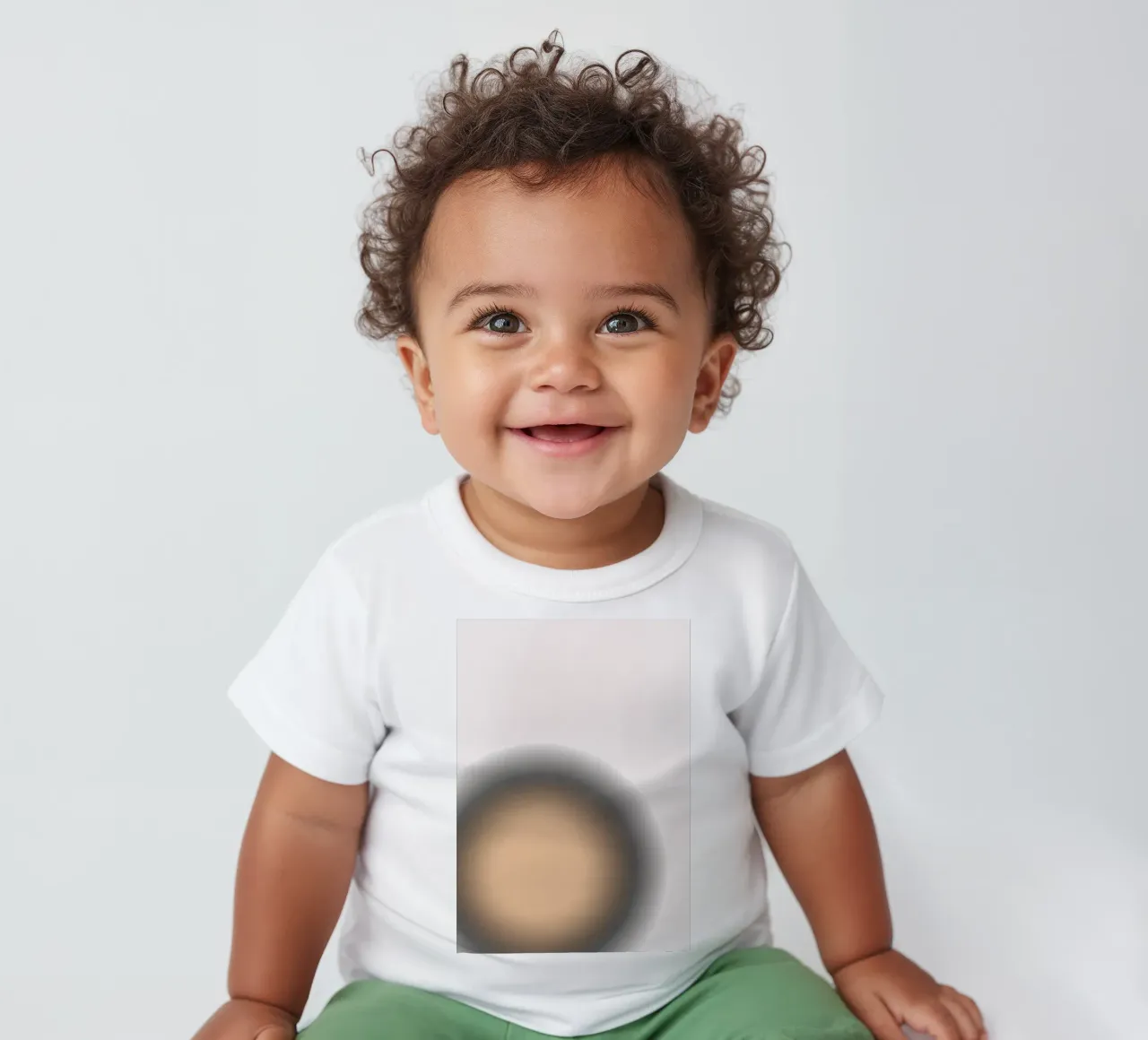 Warm Peach Orb - Abstract Minimalist Gradient Print baby t-shirt by NorwesClub