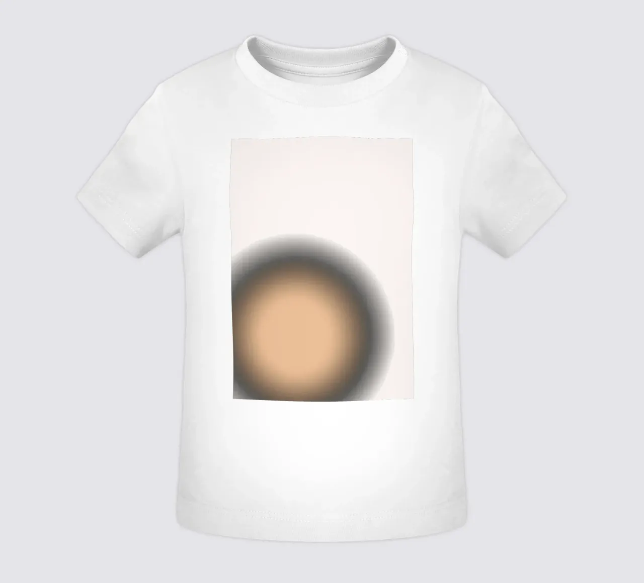 Warm Peach Orb - Abstract Minimalist Gradient Print baby t-shirt by NorwesClub