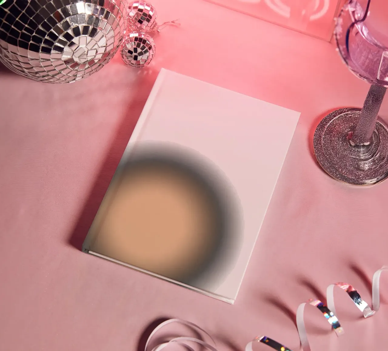 Warm Peach Orb - Abstract Minimalist Gradient Print notebook by NorwesClub