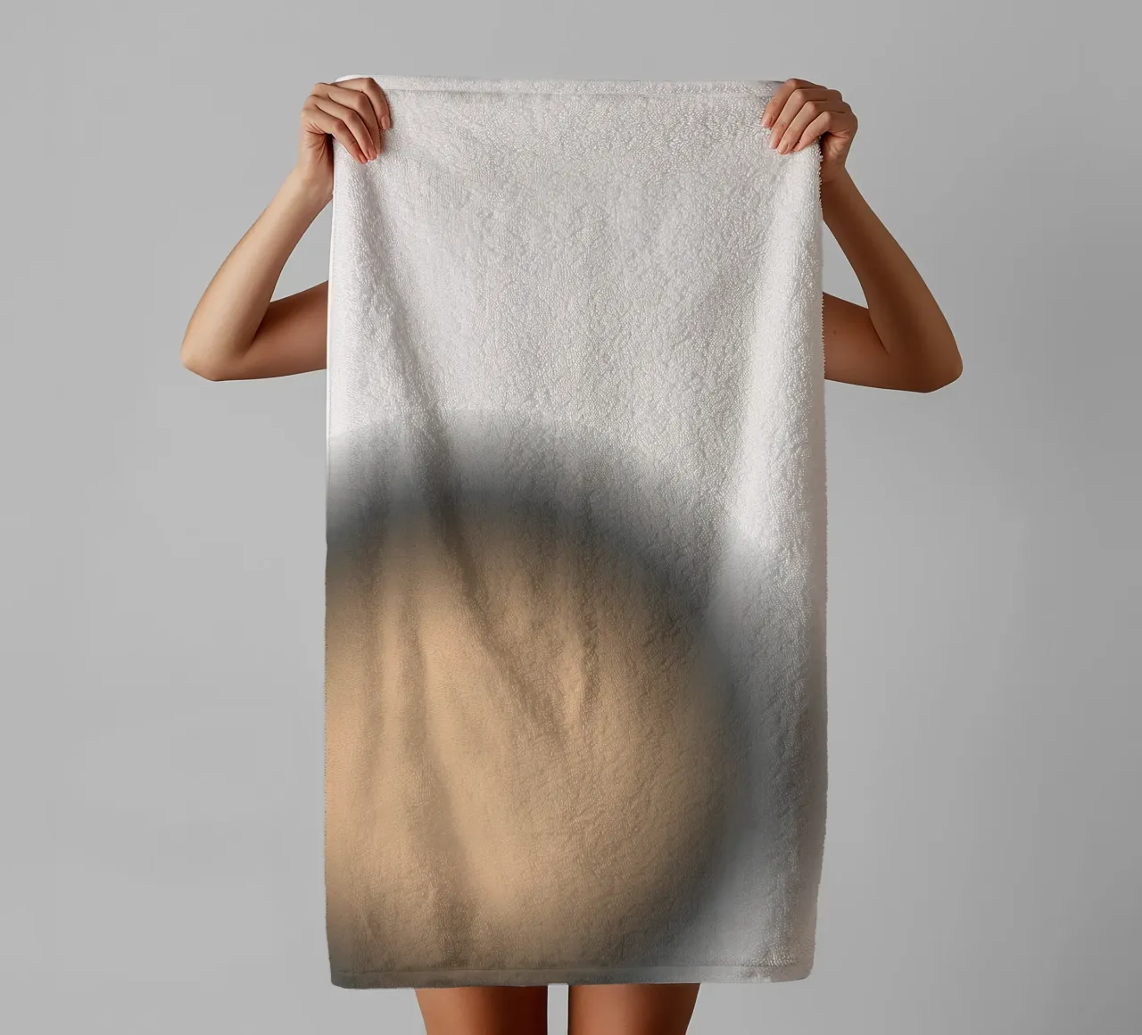 Warm Peach Orb - Abstract Minimalist Gradient Print towel by NorwesClub