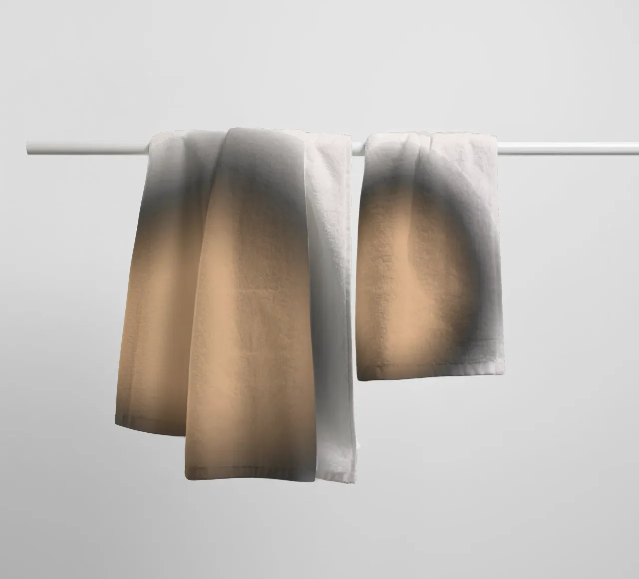 Warm Peach Orb - Abstract Minimalist Gradient Print towel by NorwesClub