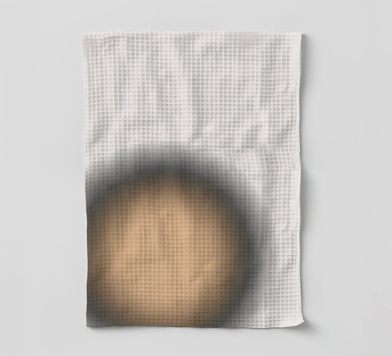 Warm Peach Orb - Abstract Minimalist Gradient Print (en anglais) torchon de NorwesClub