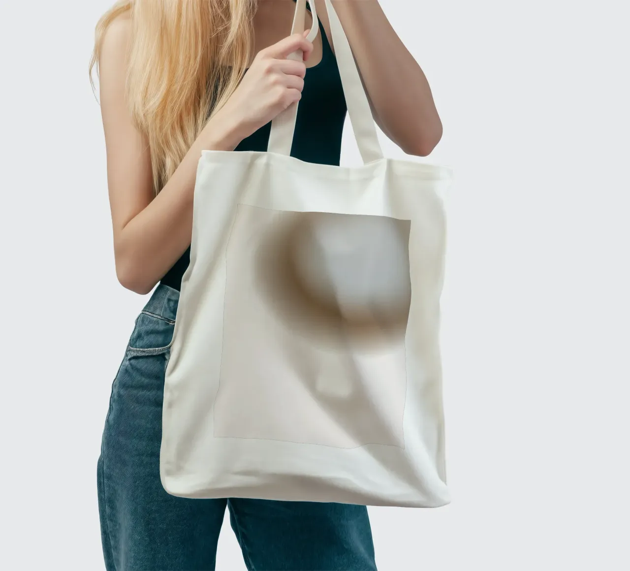Muted Grey Orb - Abstract Minimalist Gradient Print tote bag by NorwesClub