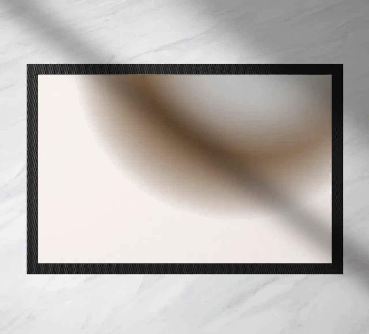 Muted Grey Orb - Abstract Minimalist Gradient Print doormat by NorwesClub