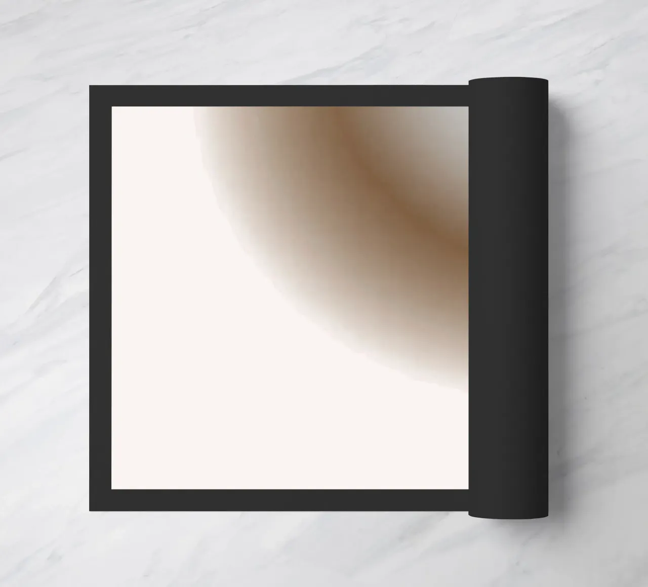 Muted Grey Orb - Abstract Minimalist Gradient Print doormat by NorwesClub