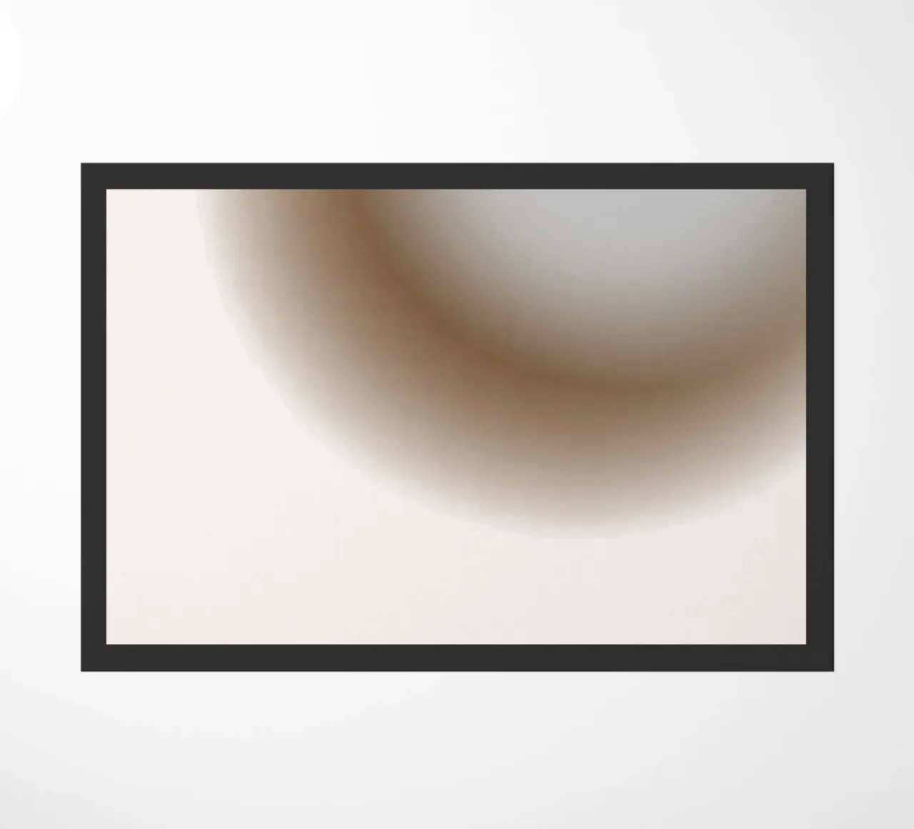 Muted Grey Orb - Abstract Minimalist Gradient Print doormat by NorwesClub