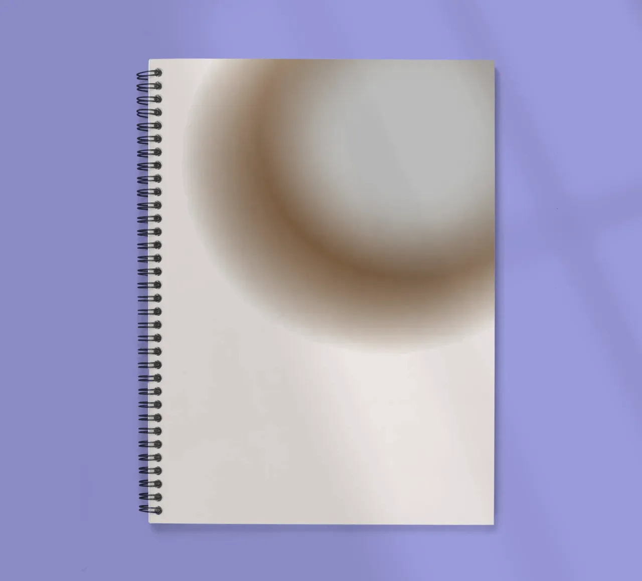 Muted Grey Orb - Abstract Minimalist Gradient Print spiral notebook by NorwesClub