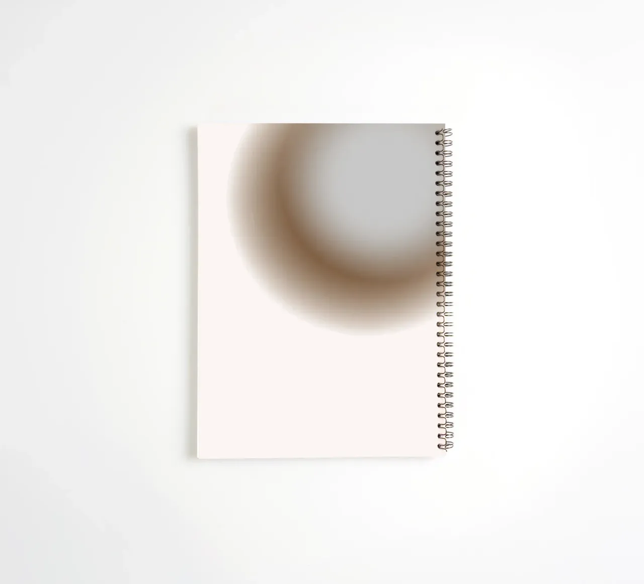 Muted Grey Orb - Abstract Minimalist Gradient Print spiral notebook by NorwesClub
