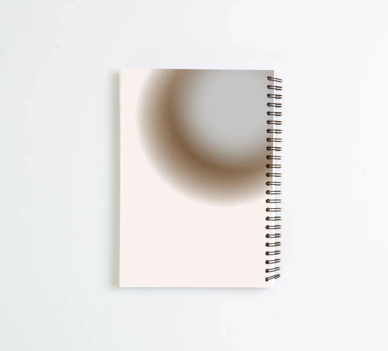 Muted Grey Orb - Abstract Minimalist Gradient Print spiral notebook by NorwesClub