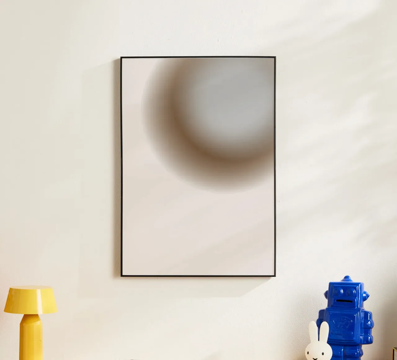 Gedempte grijze orb - abstracte minimalistische gradiëntprint forex-plaat van NorwesClub