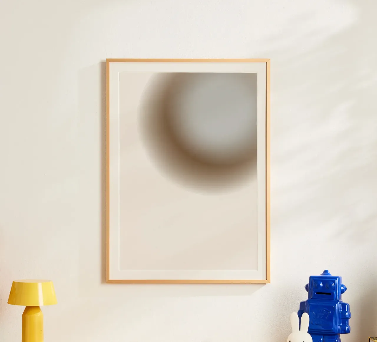 Muted Grey Orb - Abstract Minimalist Gradient Print hahnemühle by NorwesClub