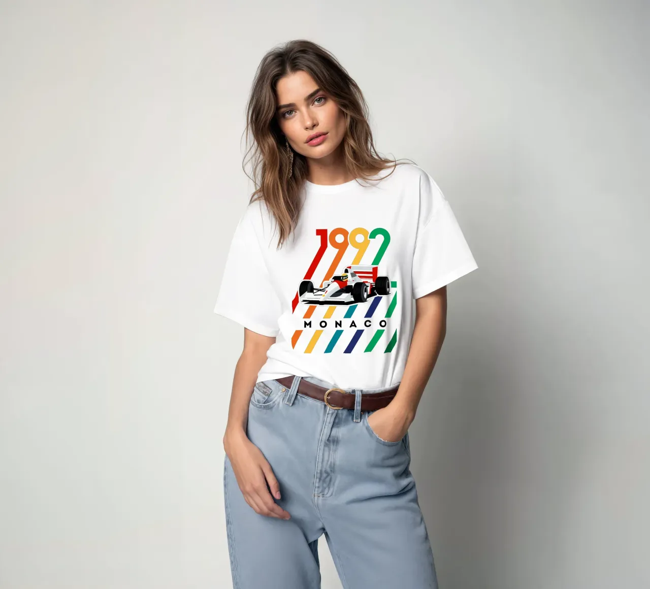 Auto da corsa Monaco 1992 t-shirt da Mariel Toigo