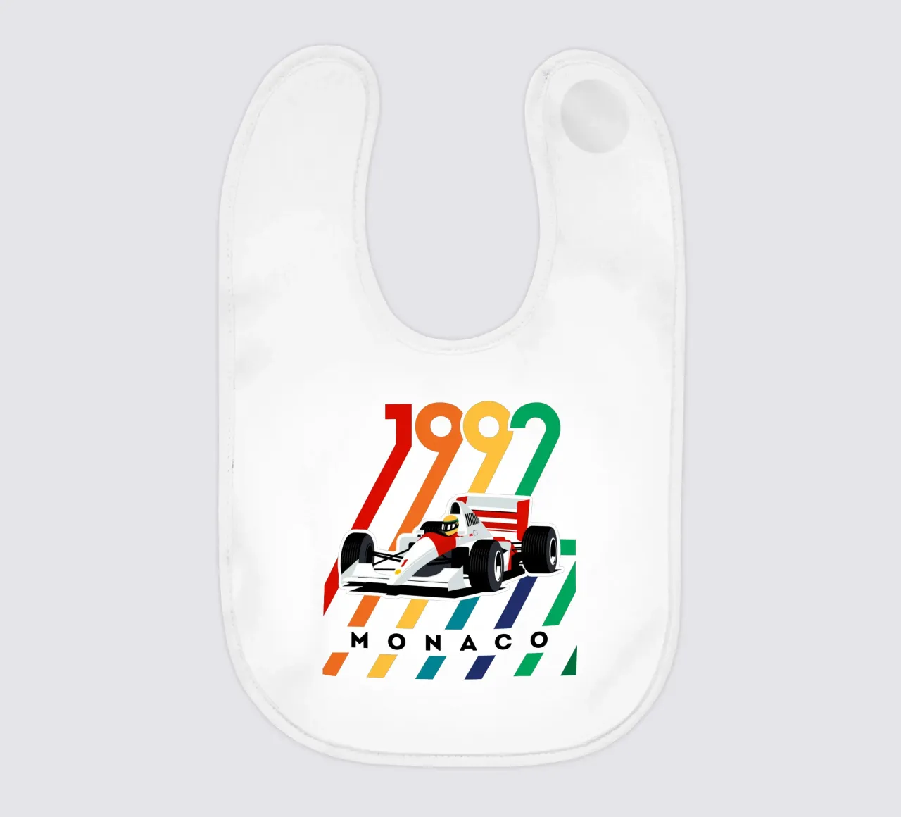 Auto da corsa Monaco 1992 bavaglino da Mariel Toigo