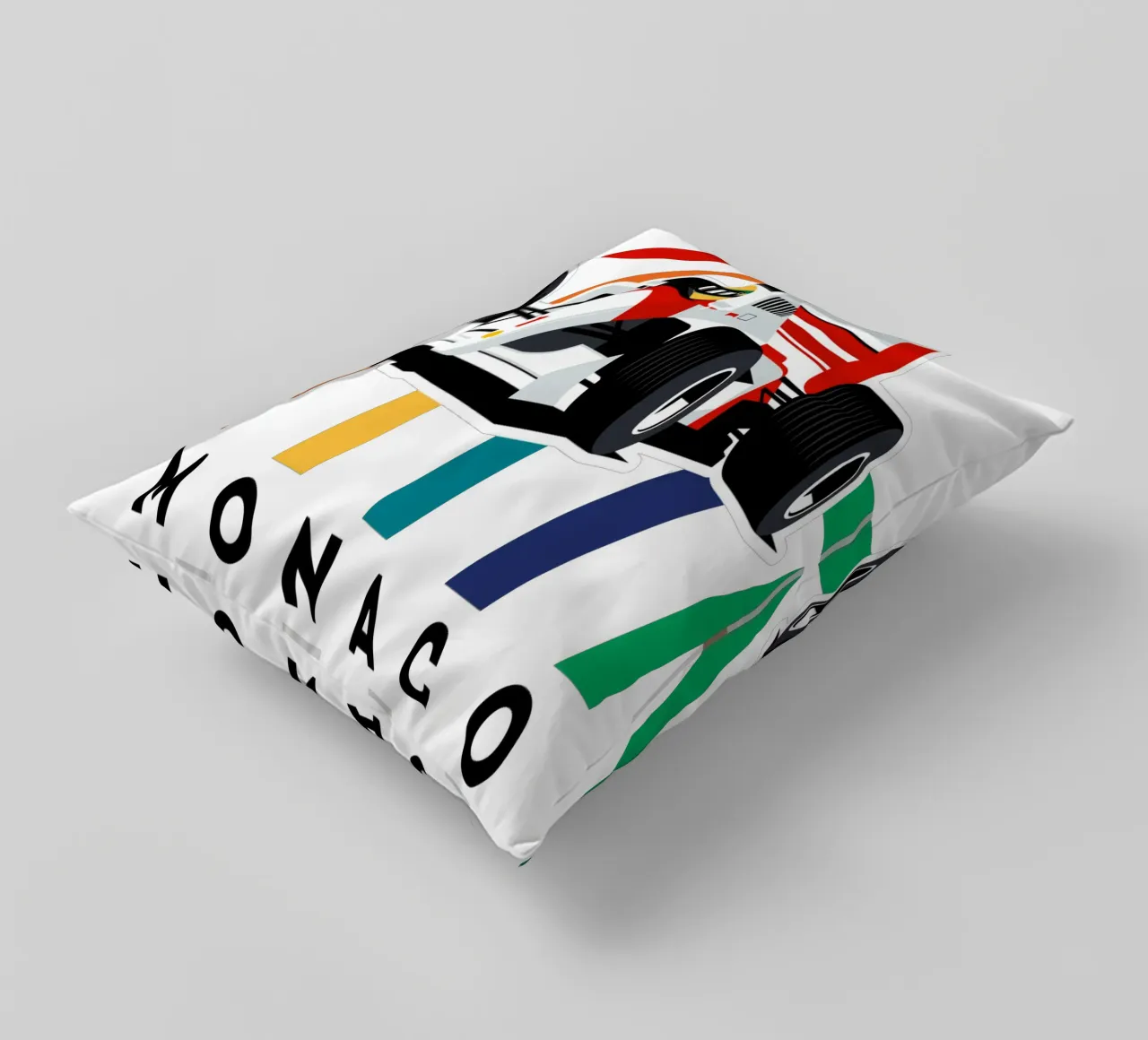Auto da corsa Monaco 1992 cuscino da Mariel Toigo