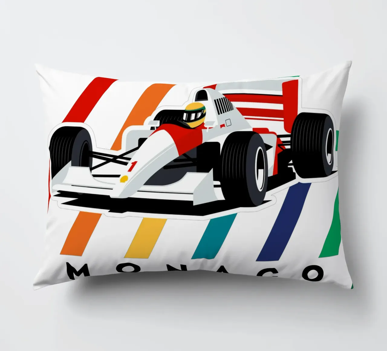 Auto da corsa Monaco 1992 cuscino da Mariel Toigo
