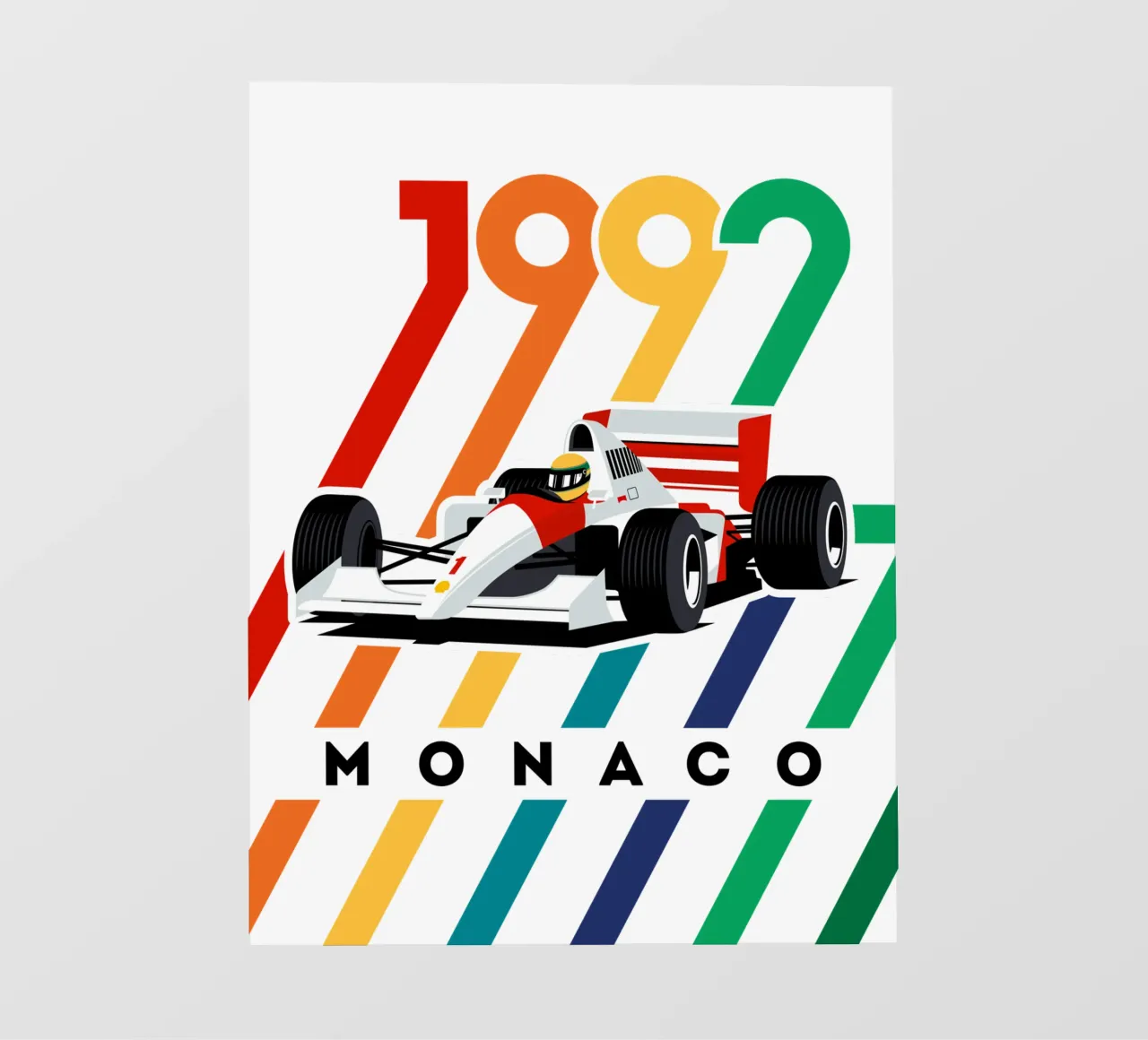 Auto da corsa Monaco 1992 telo in pvc da Mariel Toigo