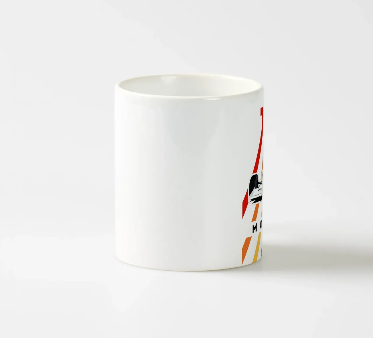 Auto da corsa Monaco 1992 tazza in ceramica da Mariel Toigo
