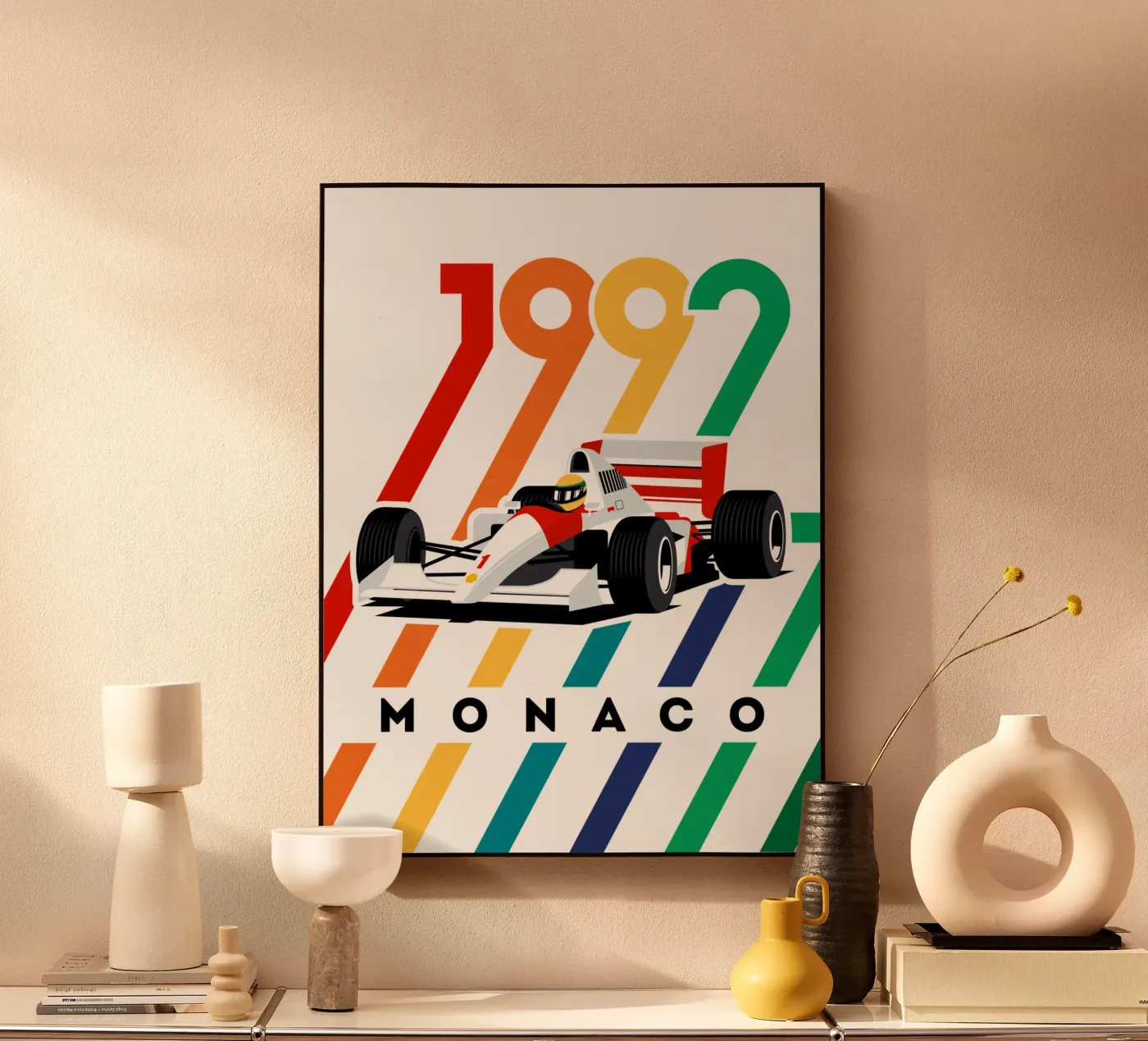 Auto da corsa Monaco 1992 plexiglass da Mariel Toigo