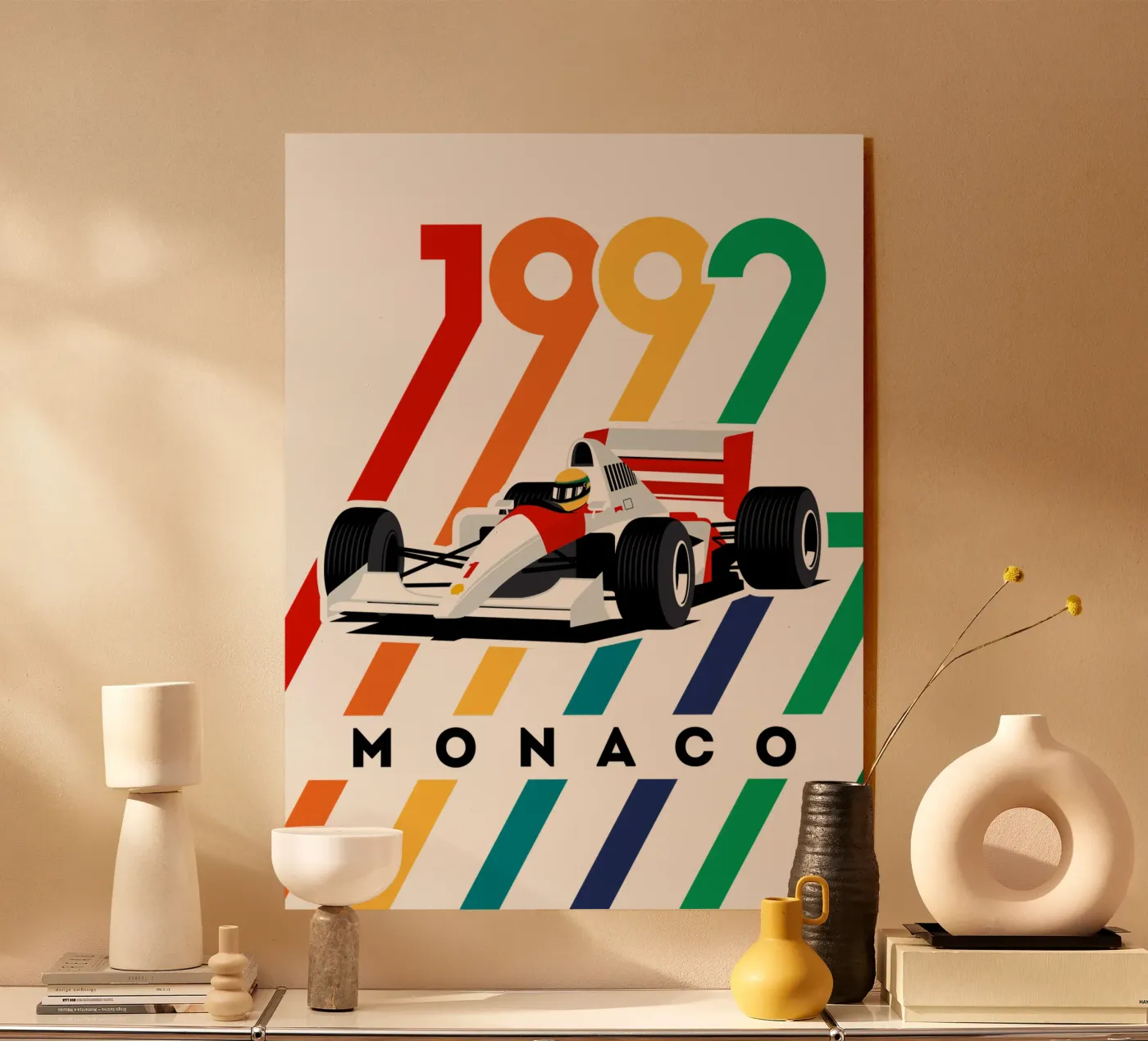 Auto da corsa Monaco 1992 plexiglass da Mariel Toigo