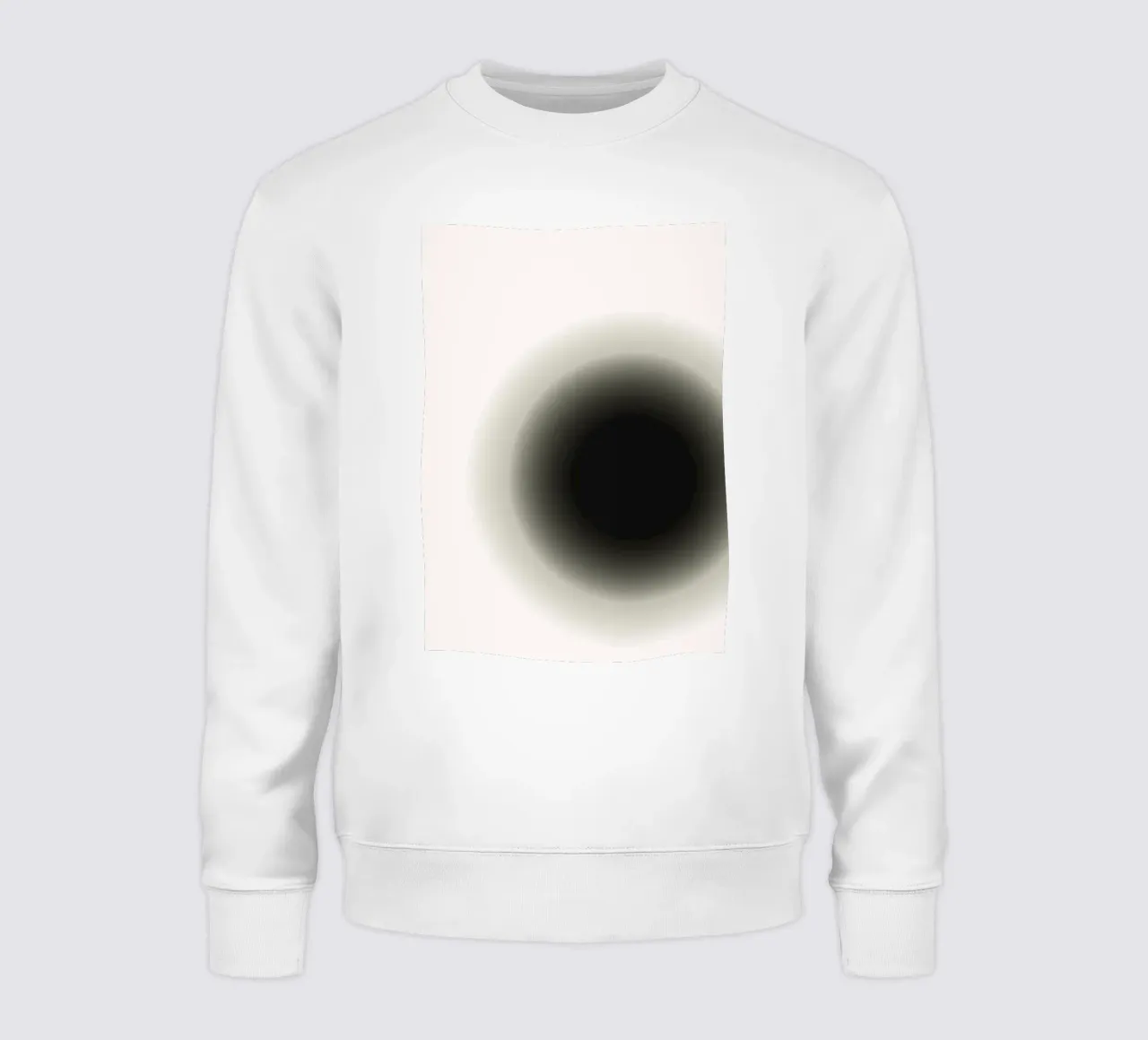 Orbe noir profond - Minimalist Abstract Gradient Print sweat de NorwesClub