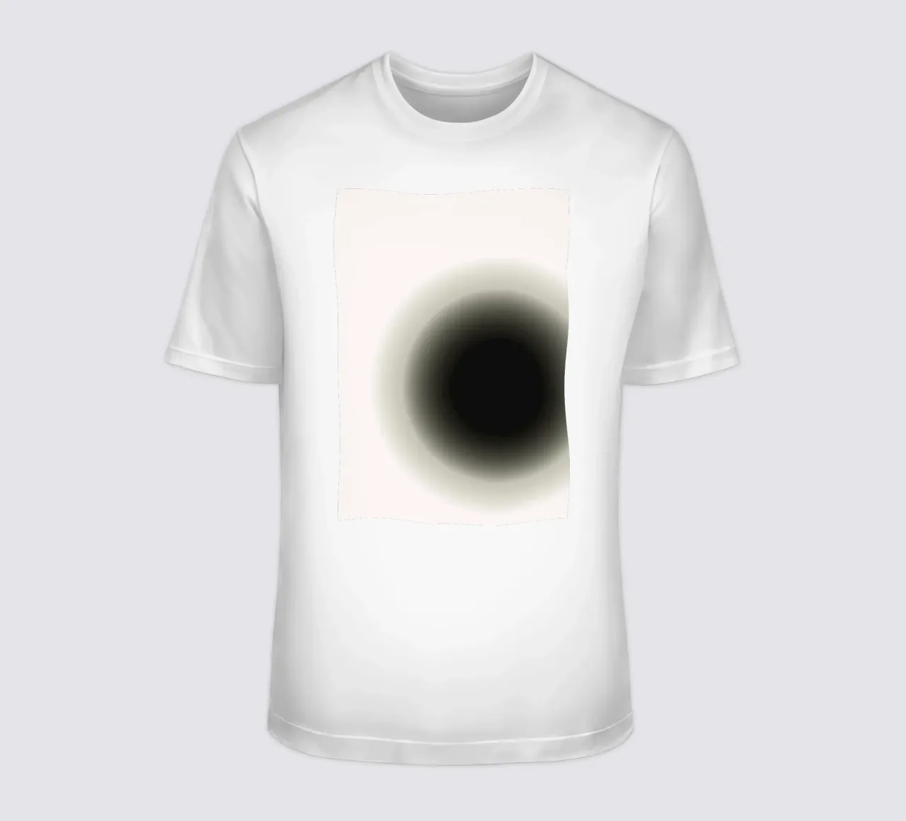 Deep Black Orb - Minimalist Abstract Gradient Print t-shirt by NorwesClub