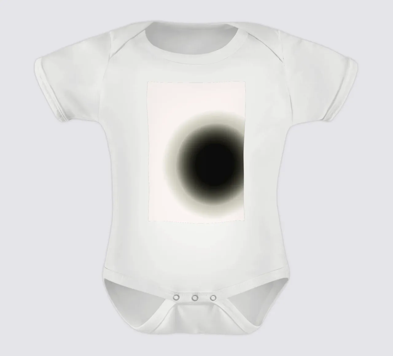 Orbe noir profond - Minimalist Abstract Gradient Print body bébé de NorwesClub