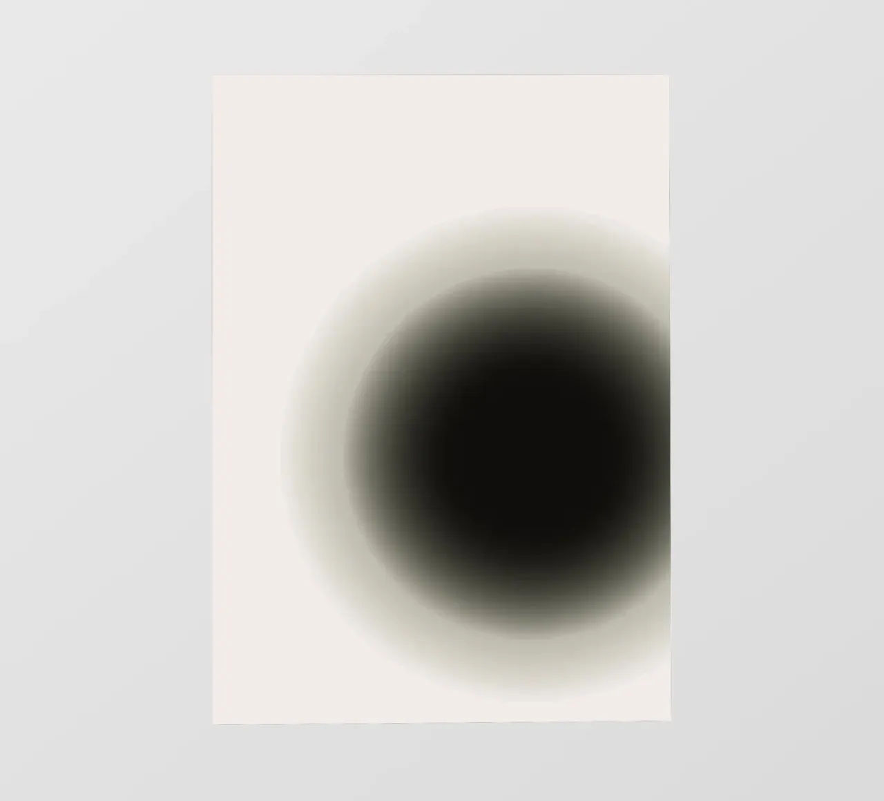 Orbe noir profond - Minimalist Abstract Gradient Print papier peint photo de NorwesClub