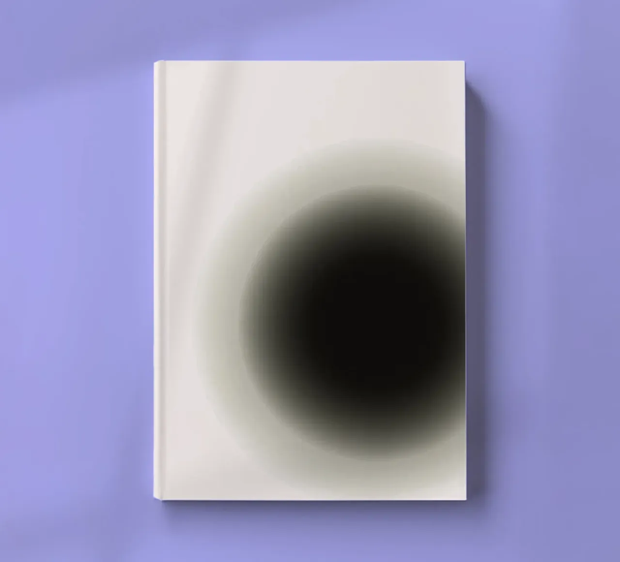 Deep Black Orb - Minimalist Abstract Gradient Print notebook by NorwesClub