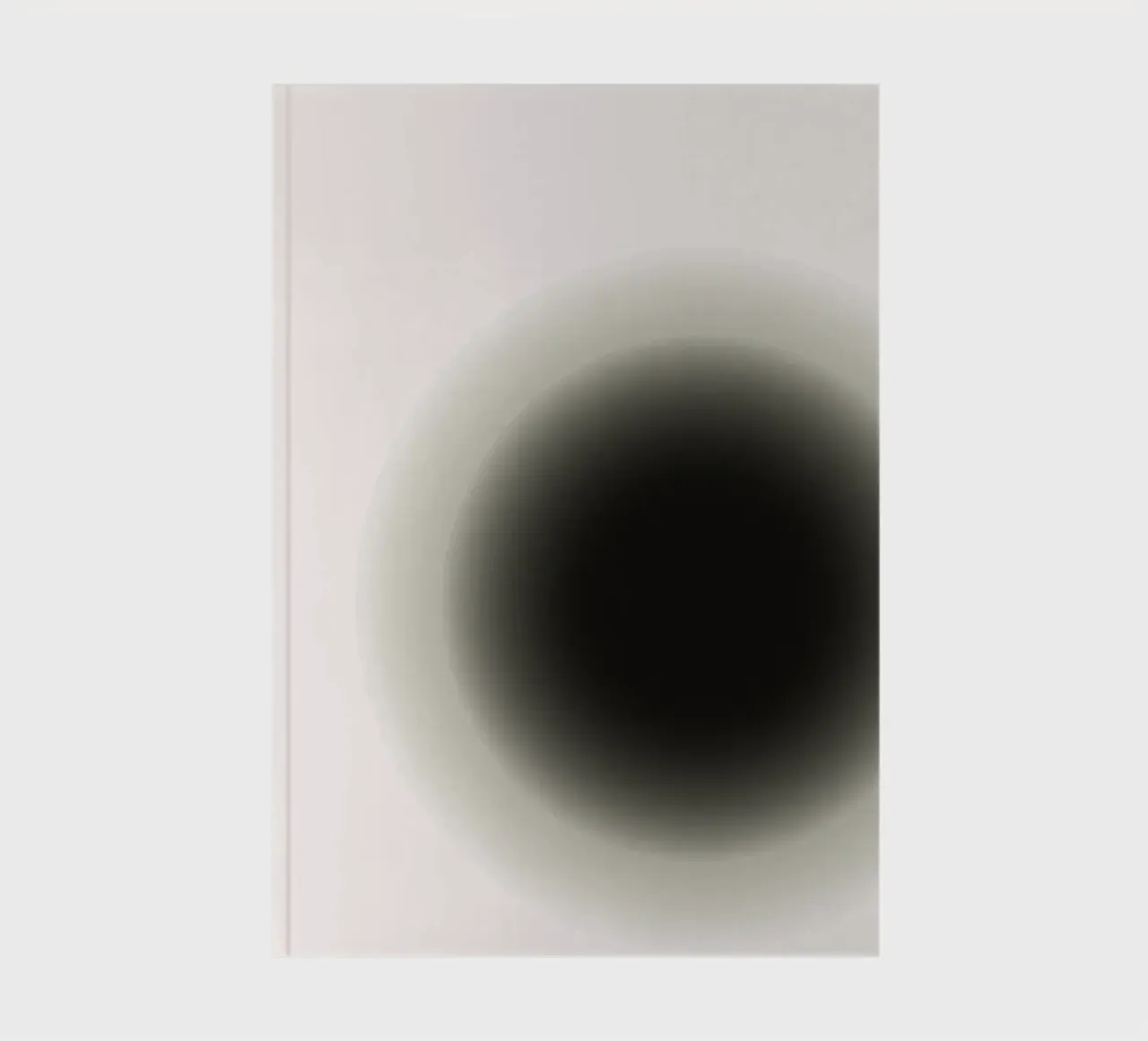 Deep Black Orb - Minimalist Abstract Gradient Print notebook by NorwesClub