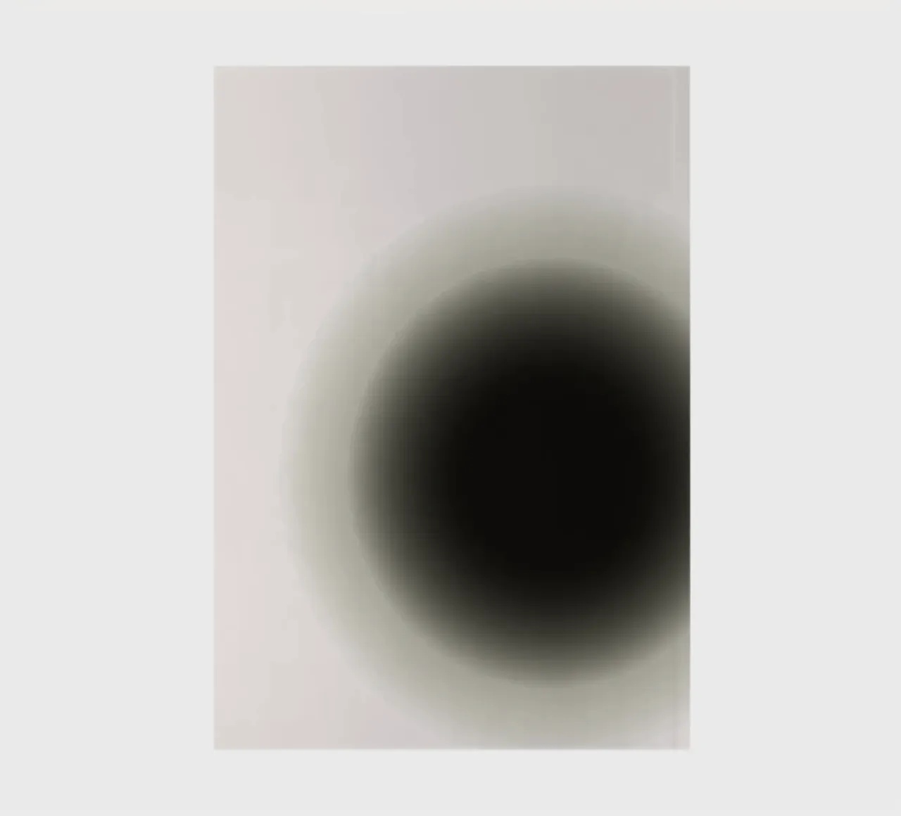 Deep Black Orb - Minimalist Abstract Gradient Print notebook by NorwesClub