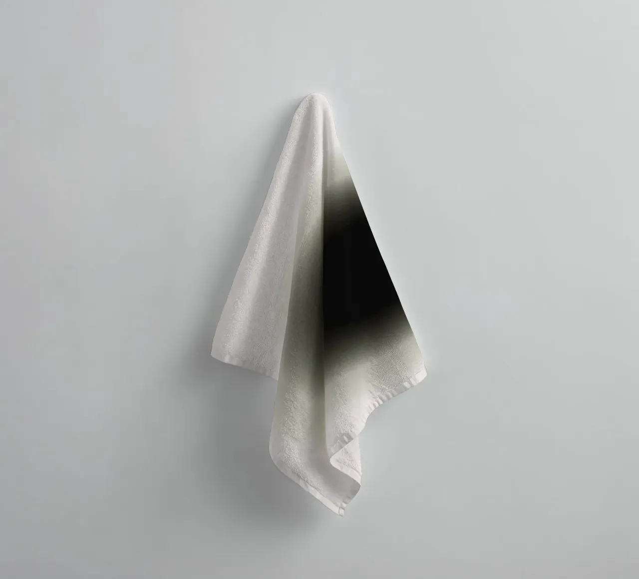 Deep Black Orb - Minimalist Abstract Gradient Print towel by NorwesClub