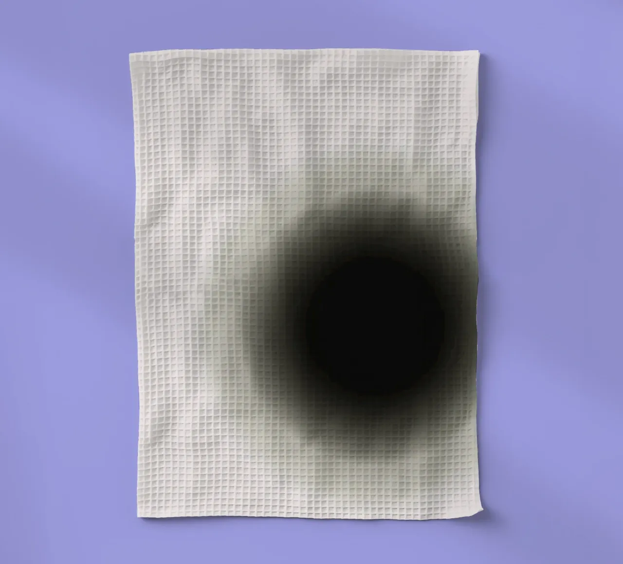 Orbe noir profond - Minimalist Abstract Gradient Print torchon de NorwesClub