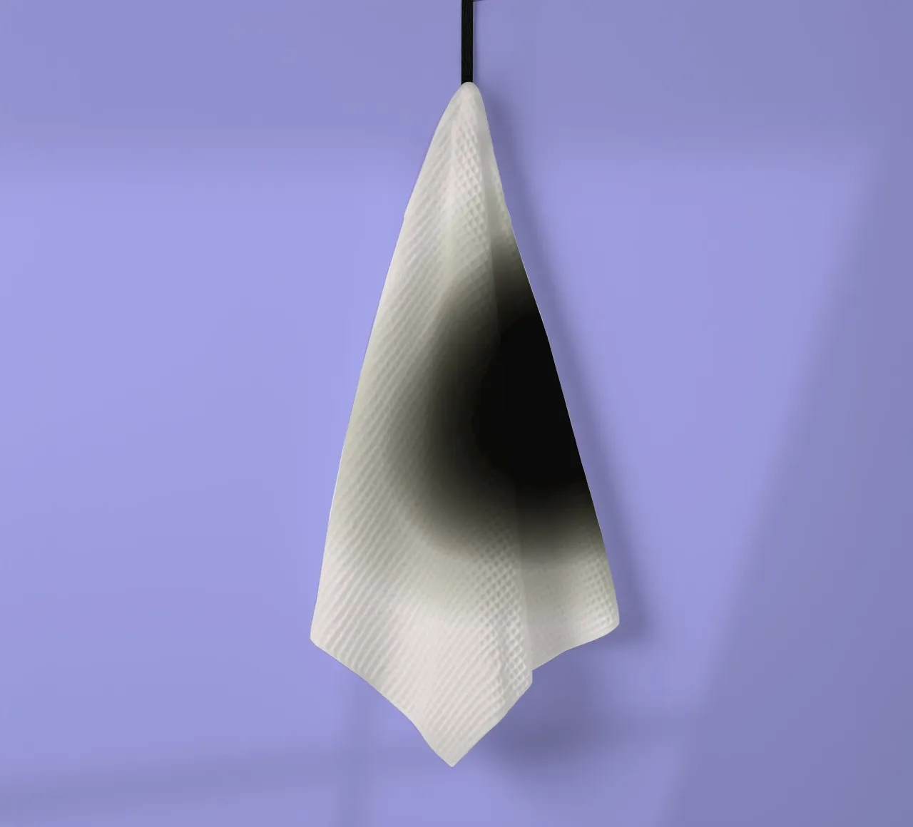 Orbe noir profond - Minimalist Abstract Gradient Print torchon de NorwesClub