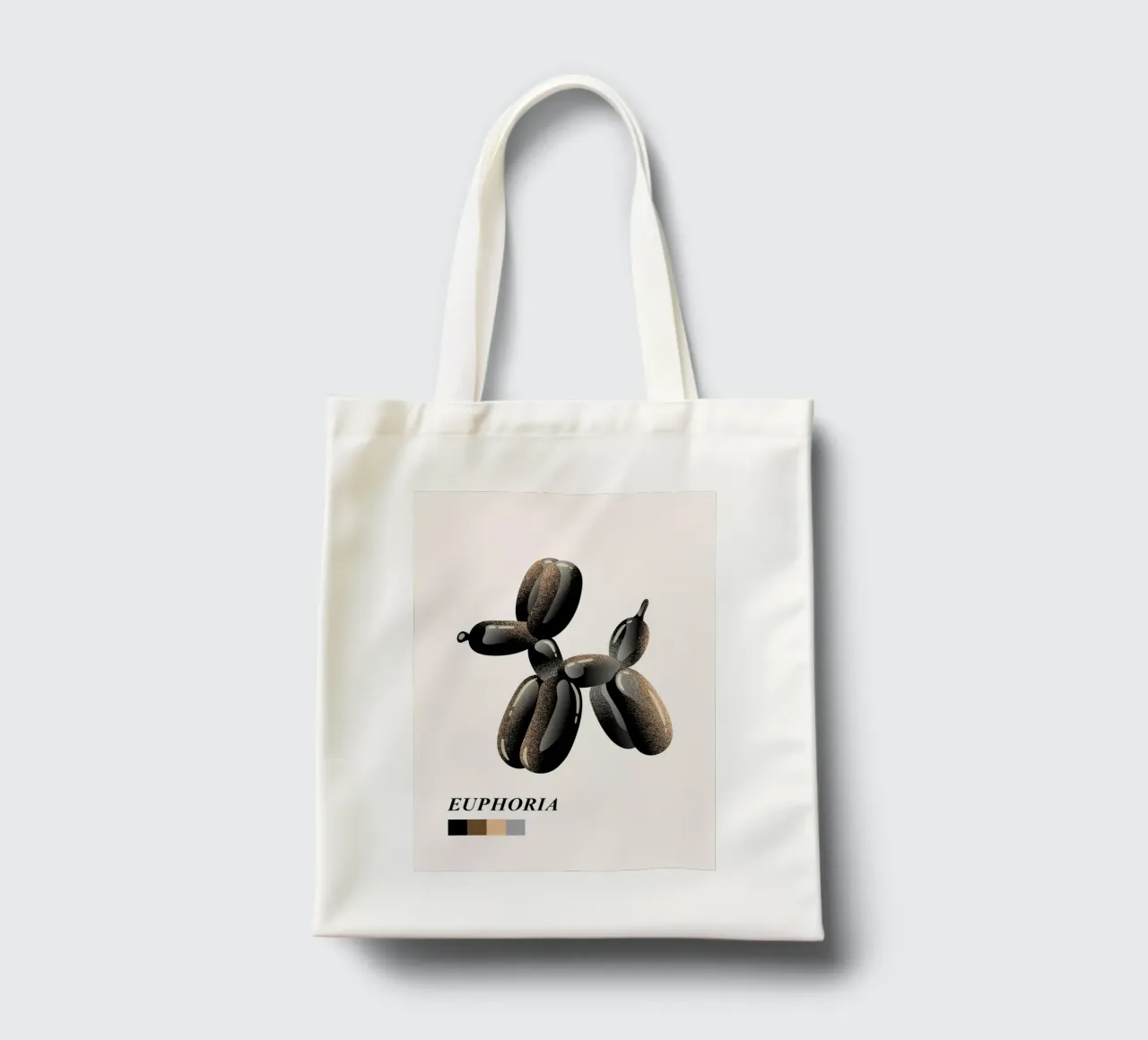 Cane con palloncino "Euphoria" - Stampa pop art moderna borsa in juta da NorwesClub