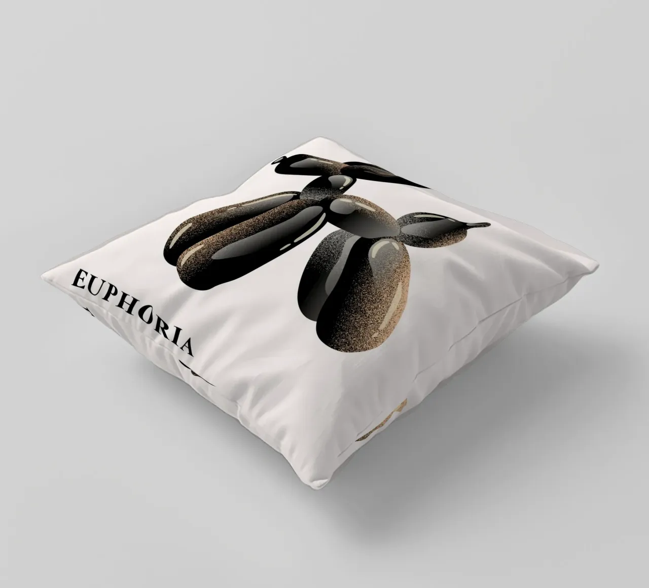 Cane con palloncino "Euphoria" - Stampa pop art moderna cuscino da NorwesClub