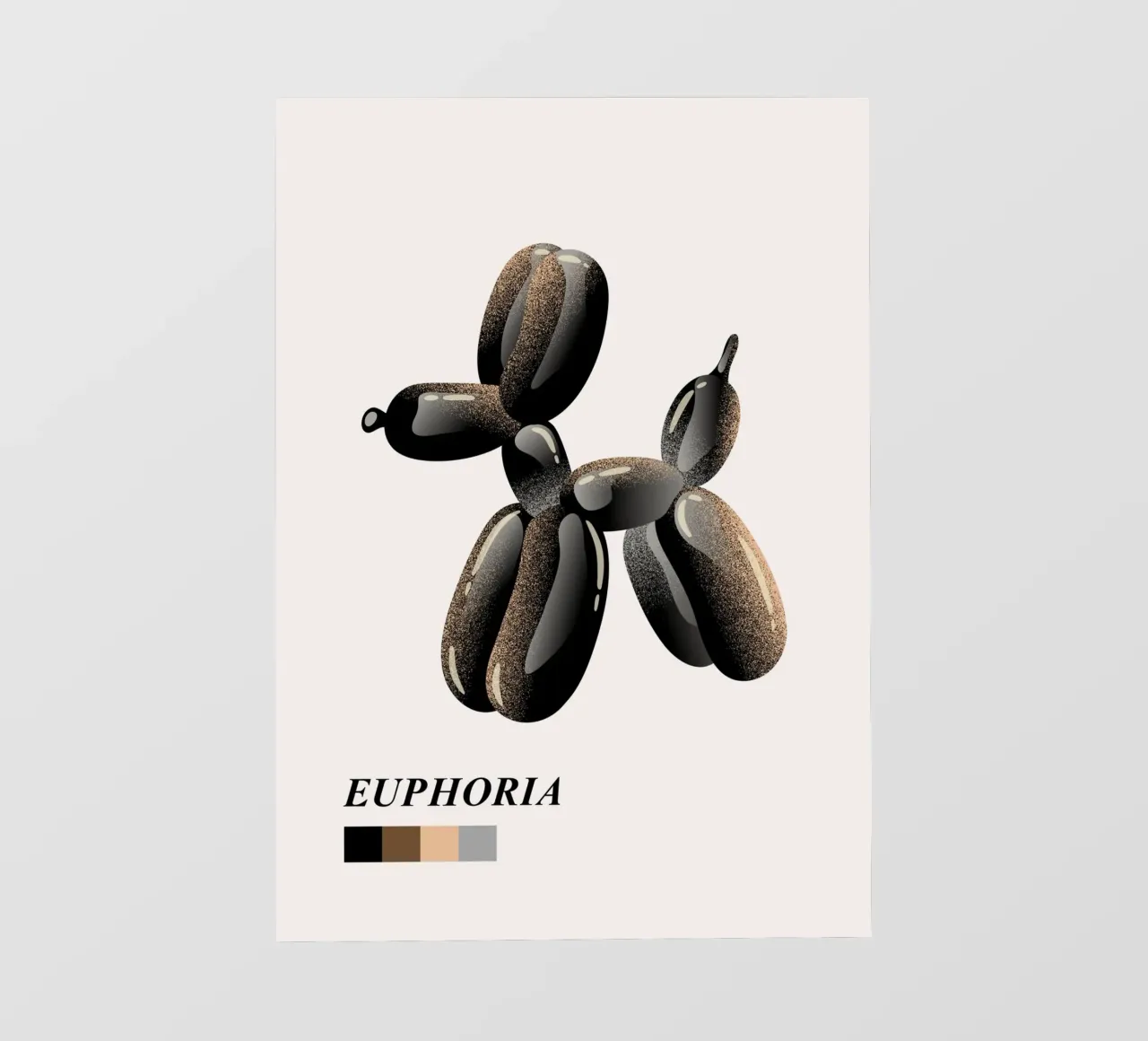 Cane con palloncino "Euphoria" - Stampa pop art moderna pellicola backlit da NorwesClub