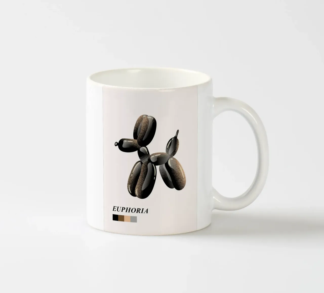 Cane con palloncino "Euphoria" - Stampa pop art moderna tazza in ceramica da NorwesClub
