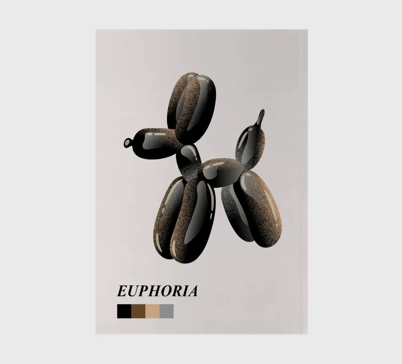 Cane con palloncino "Euphoria" - Stampa pop art moderna diario da NorwesClub