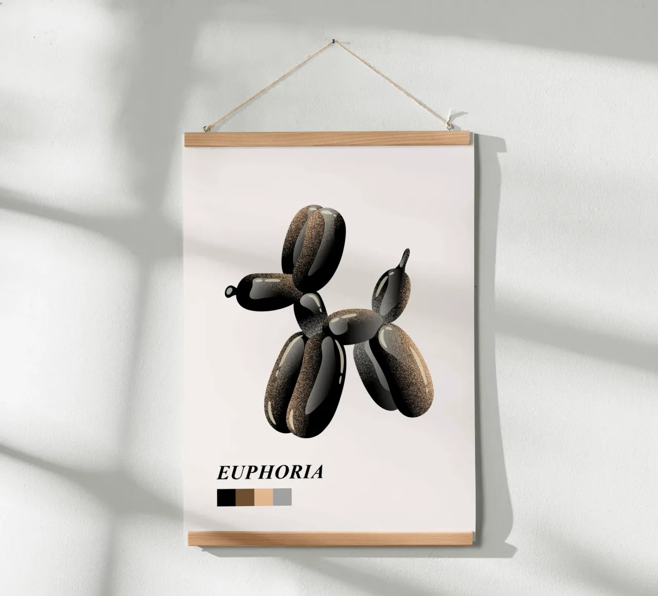 Cane con palloncino "Euphoria" - Stampa pop art moderna carta hahnemühle da NorwesClub