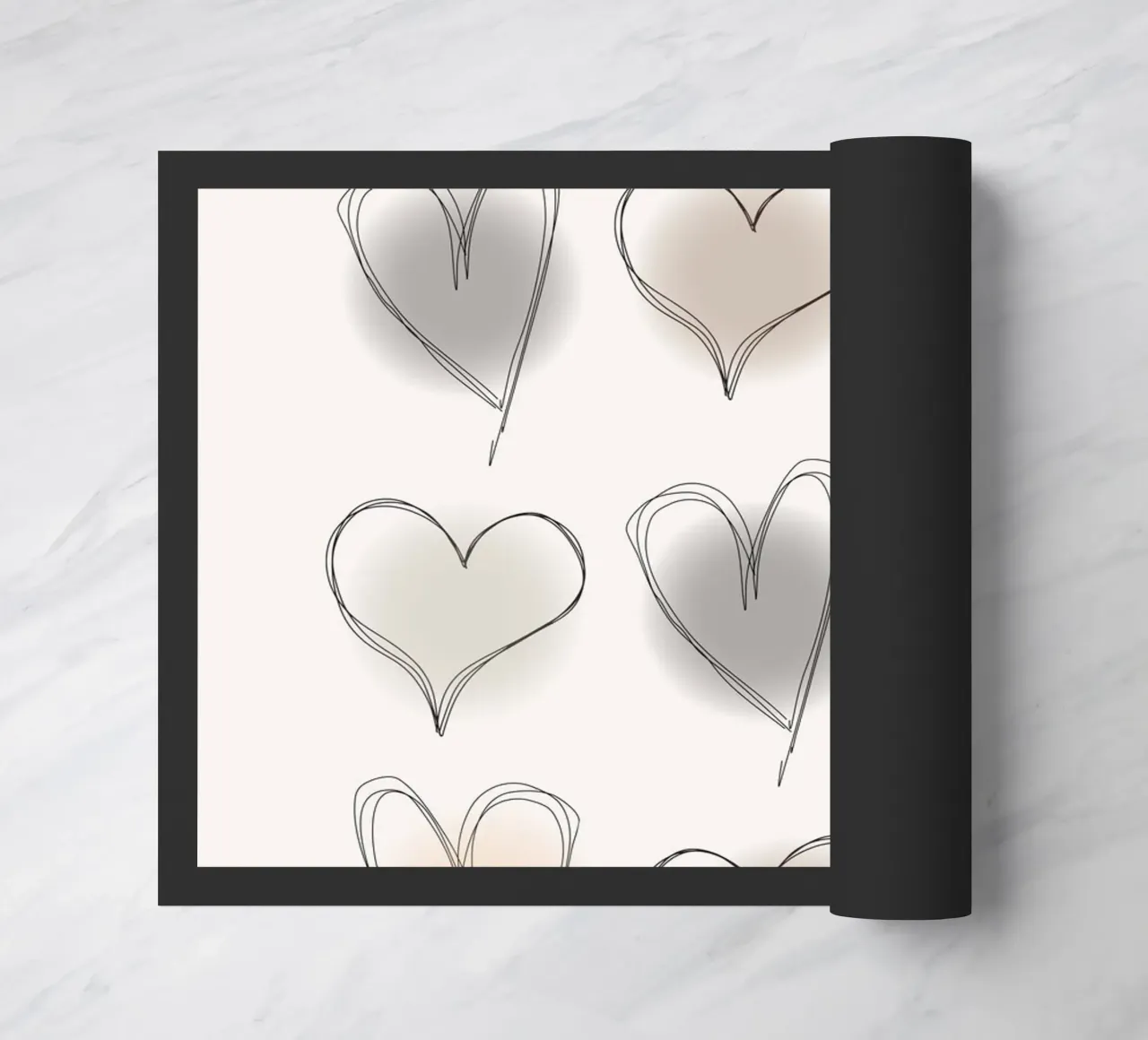 The Progress of Love - Abstract Heart Grid Print doormat by NorwesClub