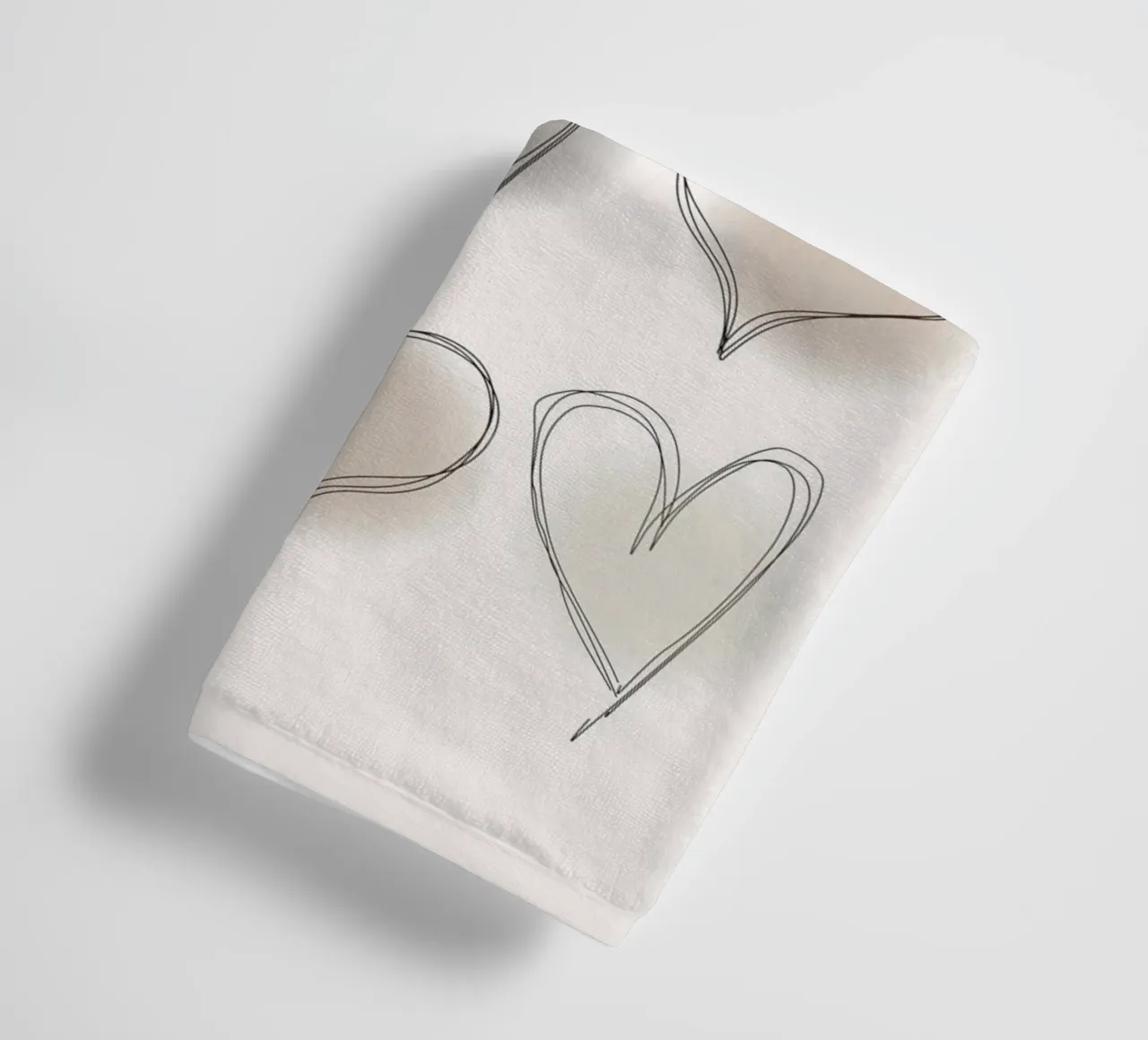 The Progress of Love - Abstract Heart Grid Print towel by NorwesClub