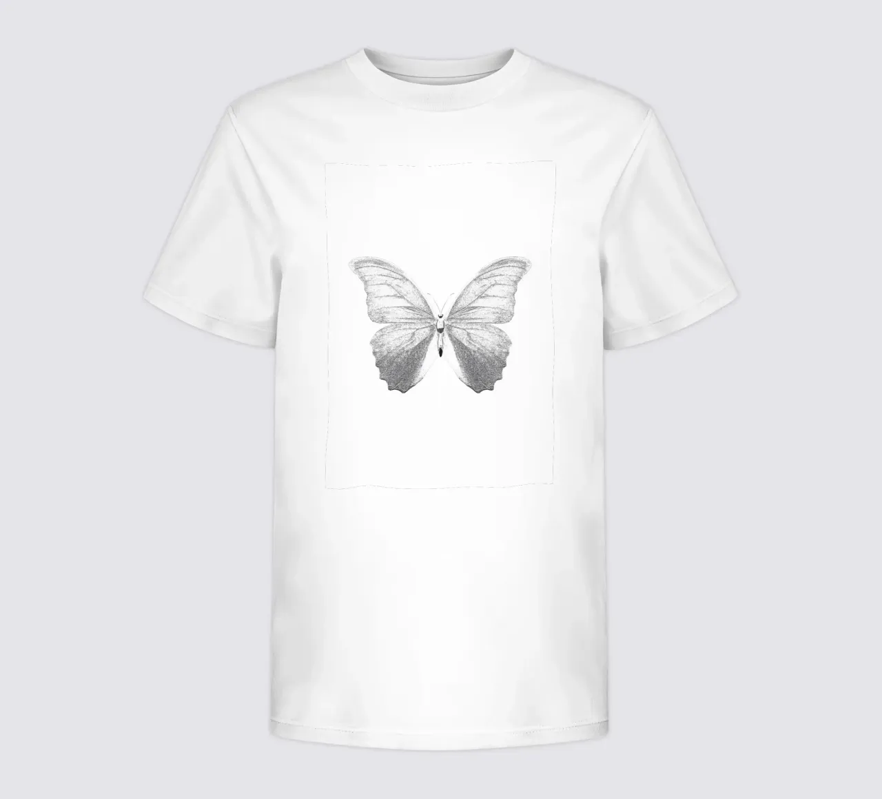 Farfalla d'argento eterea - Stampa incisione minimalista t-shirt bambini da NorwesClub