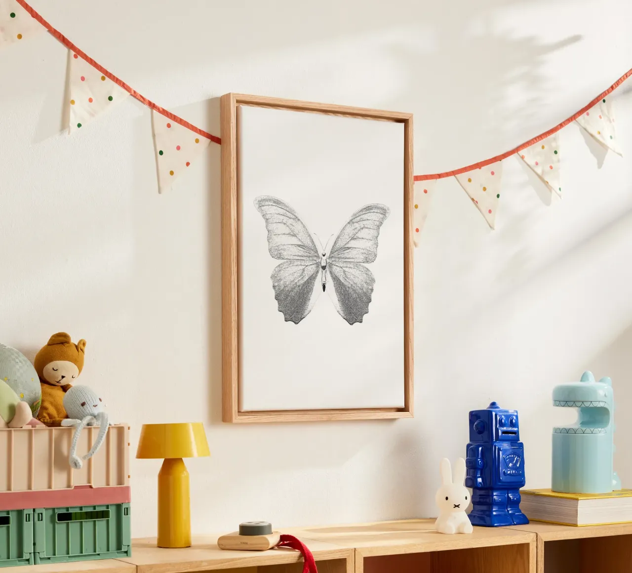 Ethereal Silver Butterfly - Minimalist Engraving Print canvas by NorwesClub