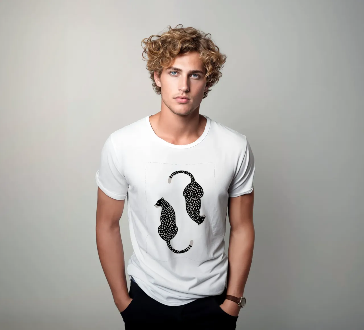 Leopardi maculati astratti - Stampa animale boho minimalista t-shirt da NorwesClub