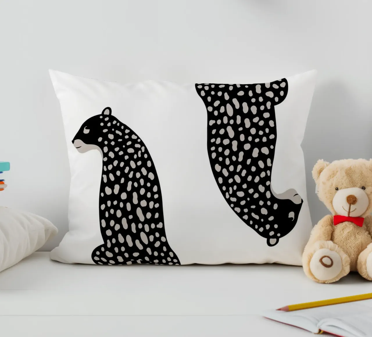 Leopardi maculati astratti - Stampa animale boho minimalista cuscino da NorwesClub