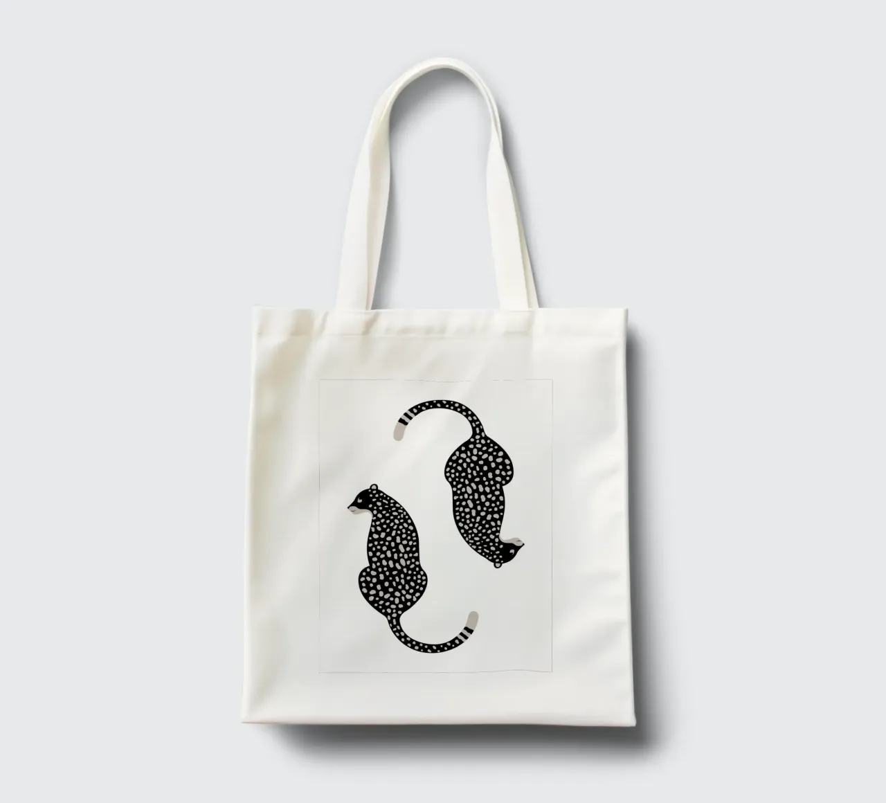 Leopardi maculati astratti - Stampa animale boho minimalista borsa in juta da NorwesClub